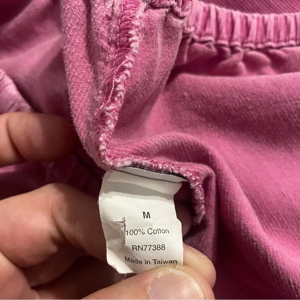 Vintage J Crew Pink Cotton Thin Corduroy Tie Waist Wide Leg Pant
